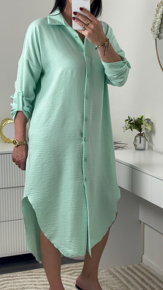 ROBE LONGUE VERT D’EAU