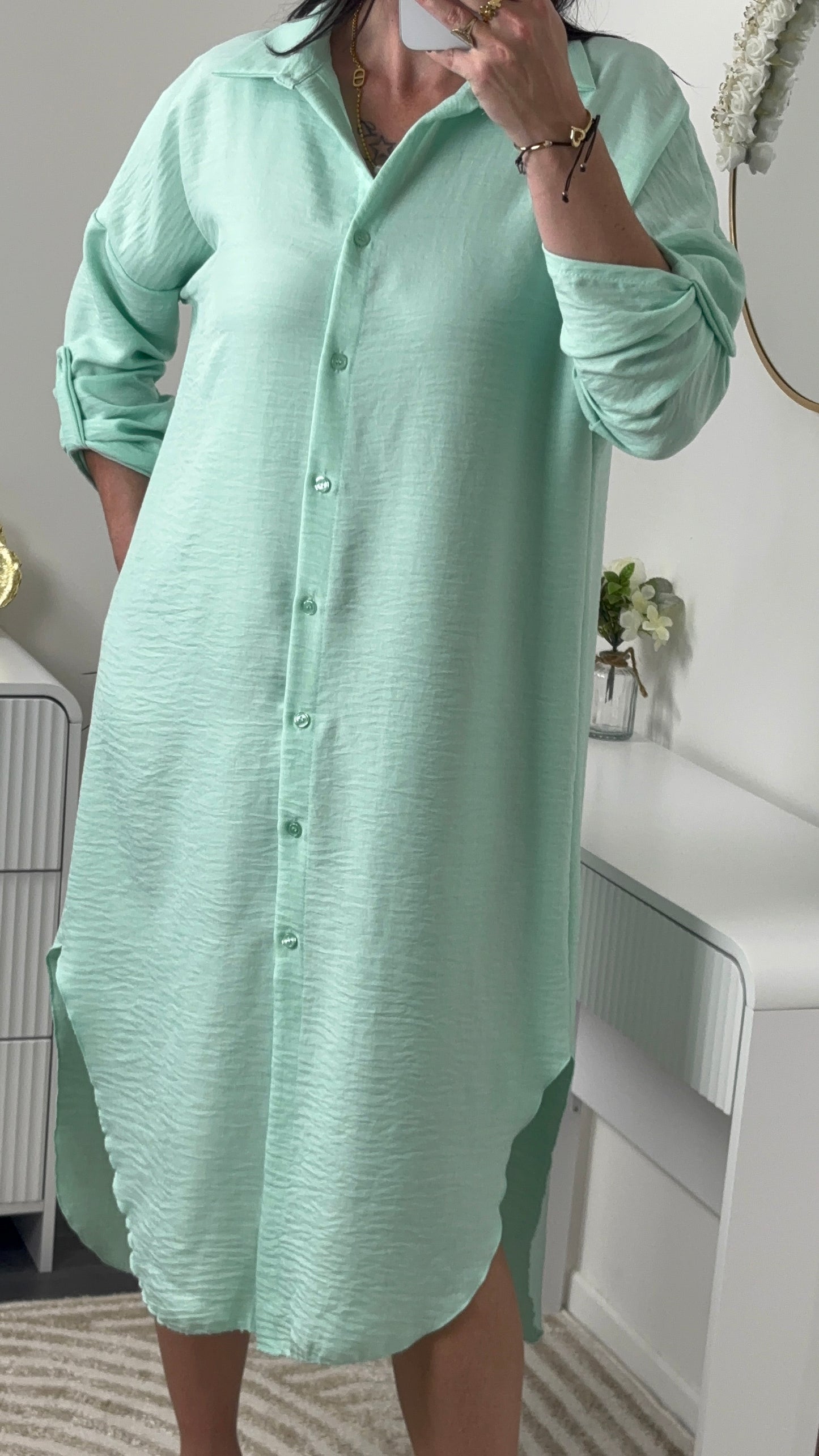 ROBE LONGUE VERT D’EAU