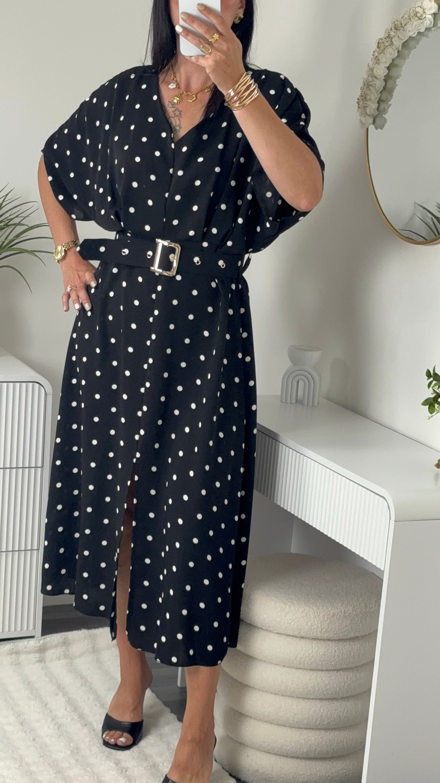 ROBE POIS OVERSIZE NOIRE