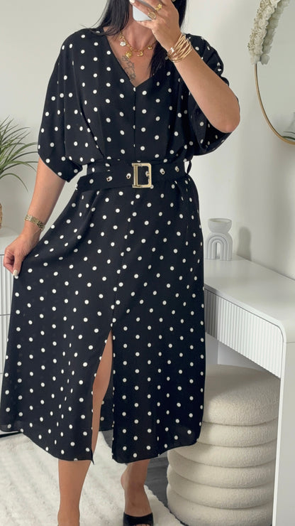 ROBE POIS OVERSIZE NOIRE