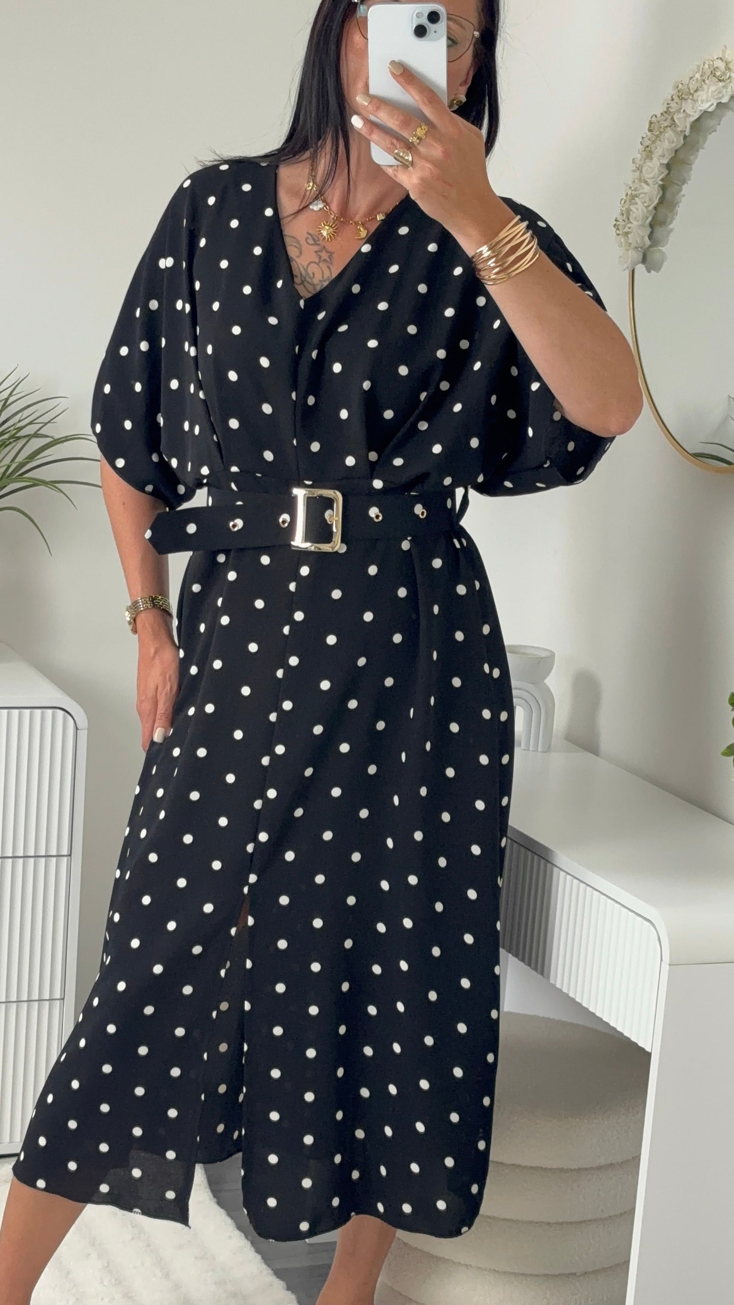 ROBE POIS OVERSIZE NOIRE