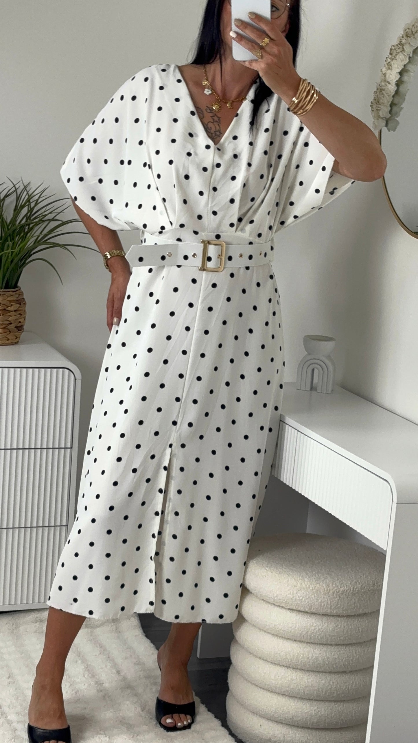 ROBE POIS OVERSIZE BLANCHE