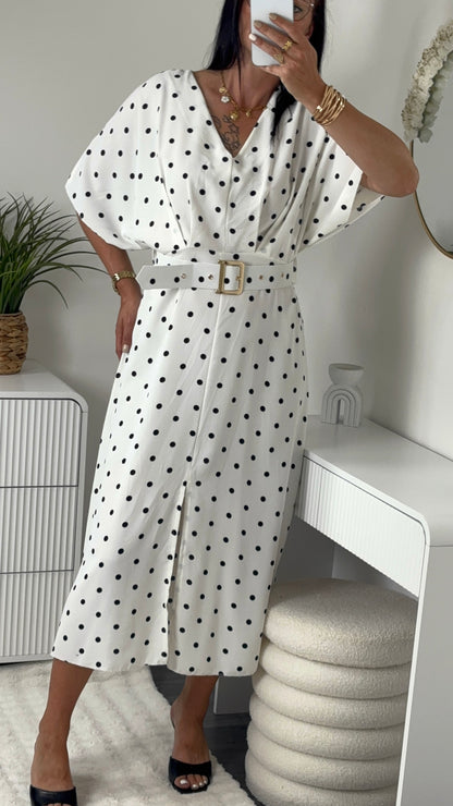 ROBE POIS OVERSIZE BLANCHE