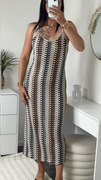 ROBE MOTIFS BEIGE