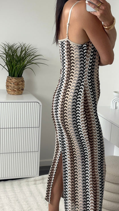ROBE MOTIFS BEIGE