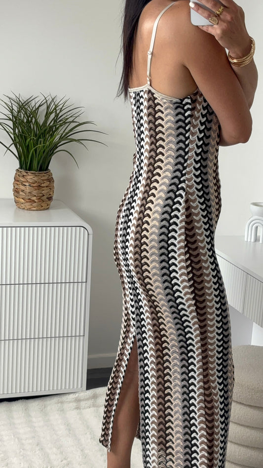 ROBE MOTIFS BEIGE