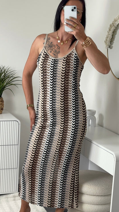 ROBE MOTIFS BEIGE