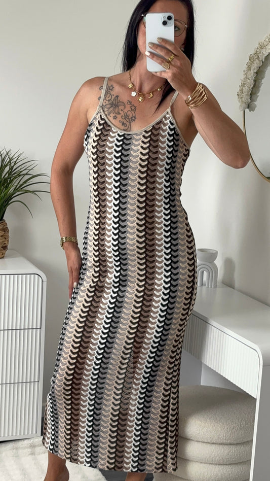 ROBE MOTIFS BEIGE