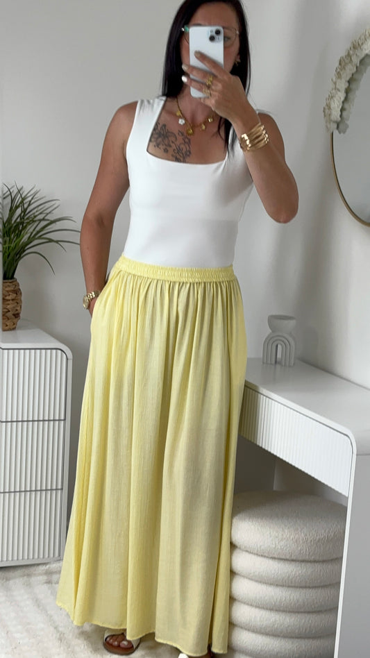 JUPE LONGUE JAUNE
