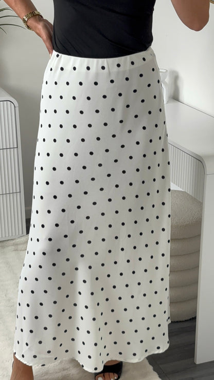 JUPE POIS BLANCHE