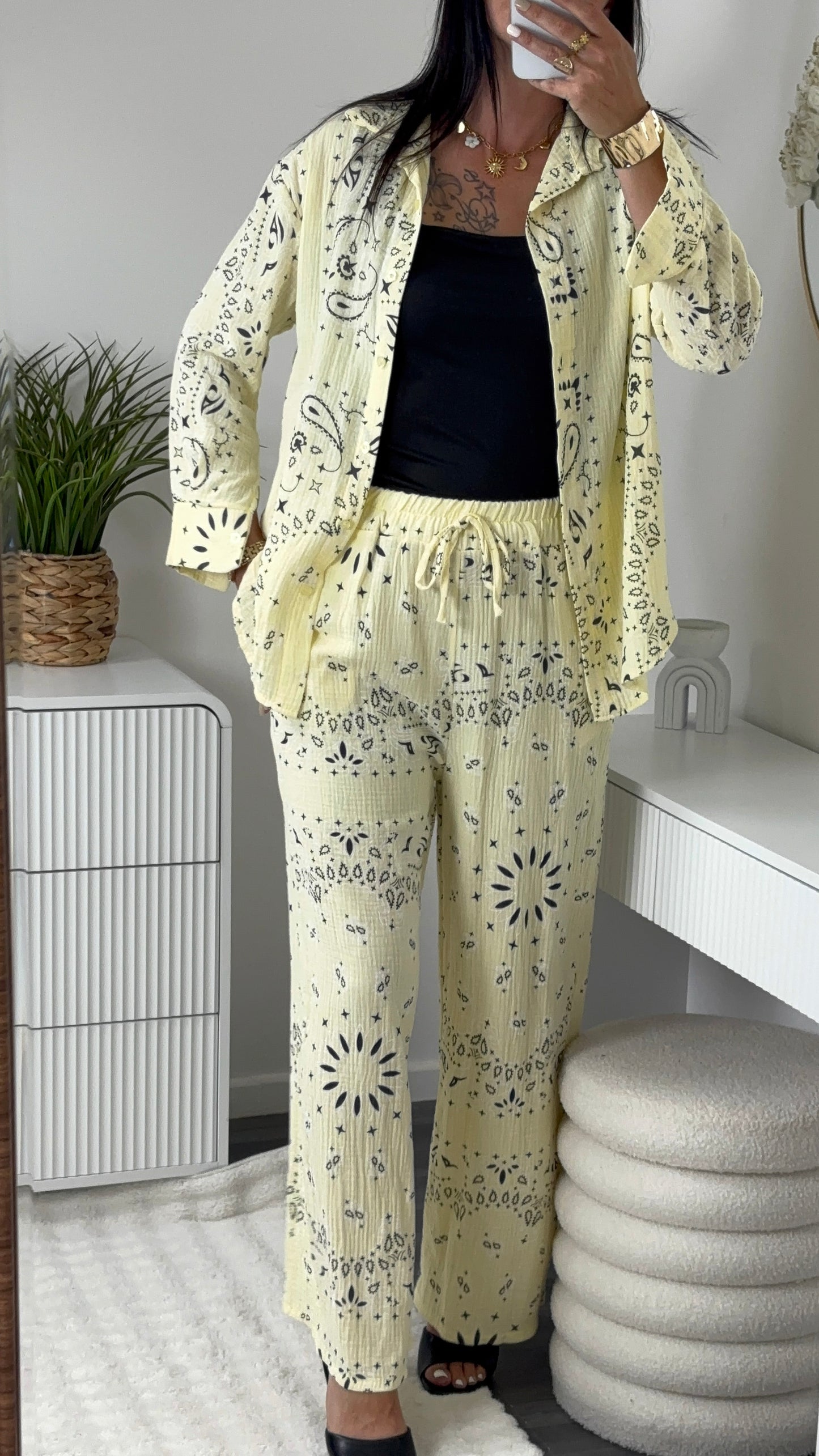 ENSEMBLE BANDANA JAUNE