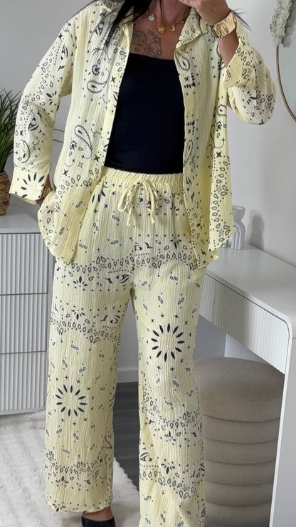 ENSEMBLE BANDANA JAUNE
