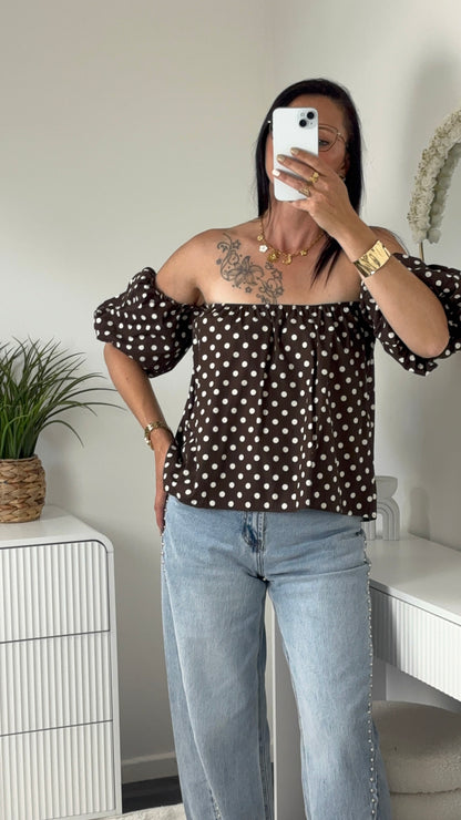 TOP BUSTIER POIS CHOCO