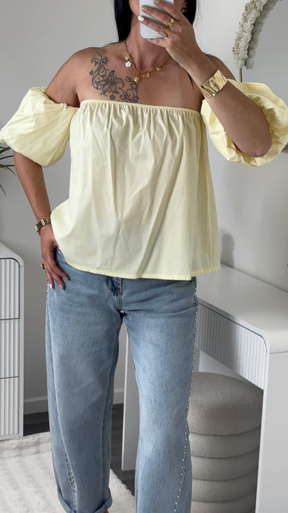 TOP BUSTIER JAUNE
