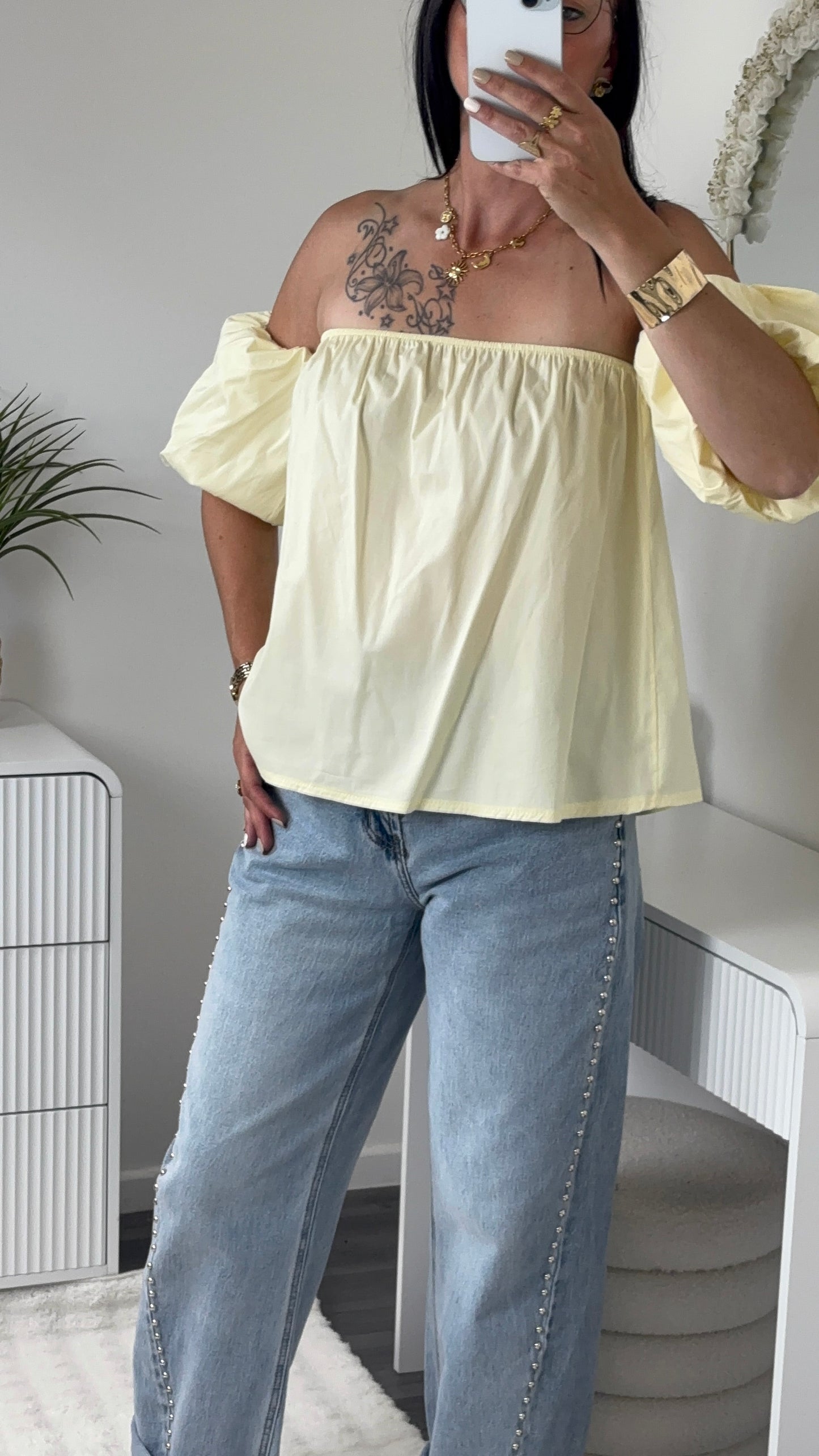 TOP BUSTIER JAUNE