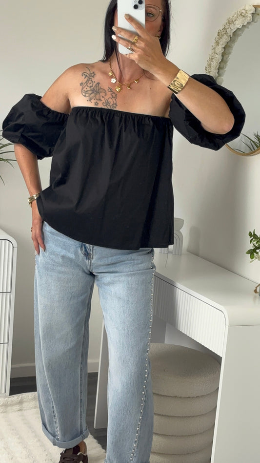 TOP BUSTIER NOIR