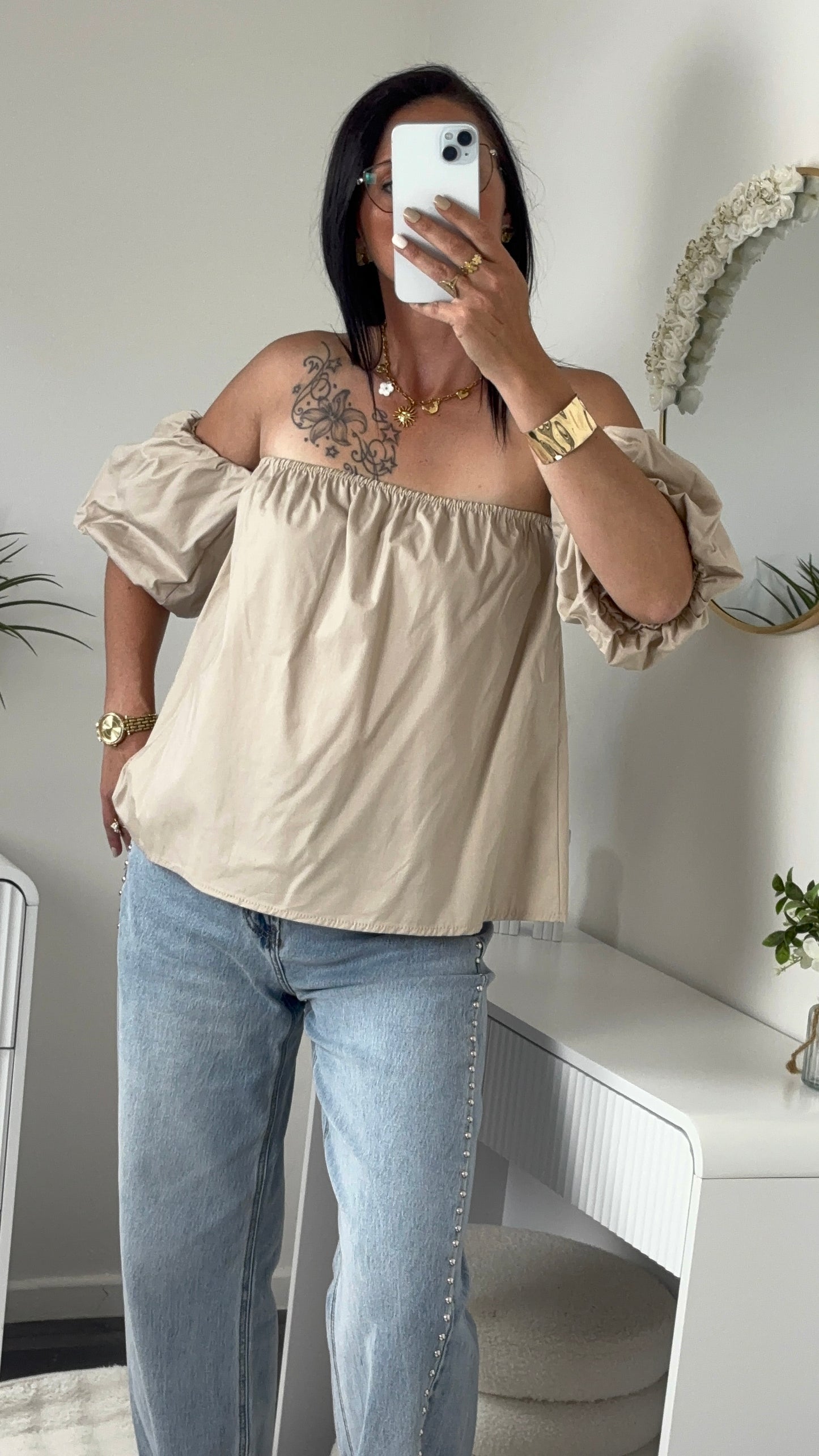 TOP BUSTIER TAUPE