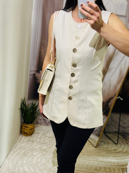 Robe / Chemise sans manches beige