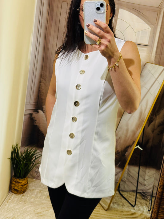 Robe / Chemise sans manches blanche