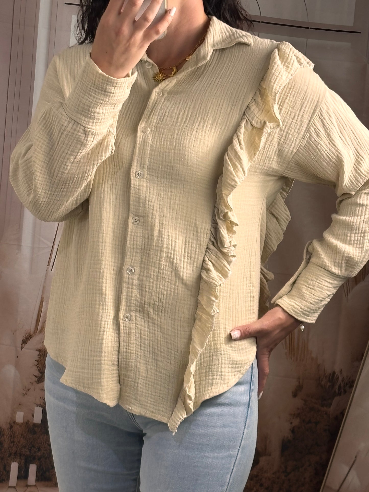 Chemise gaz beige