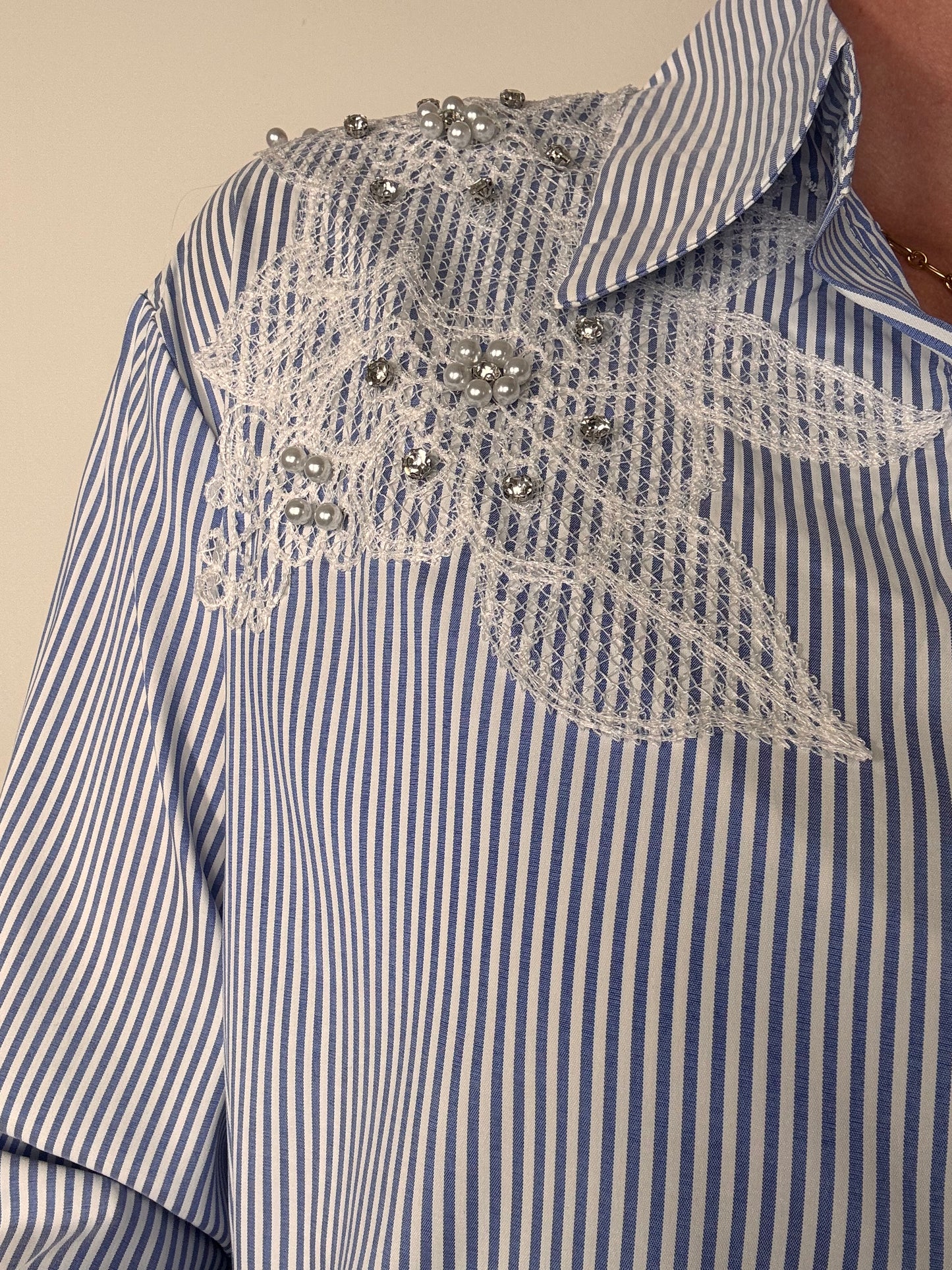 Chemise rayée bleu