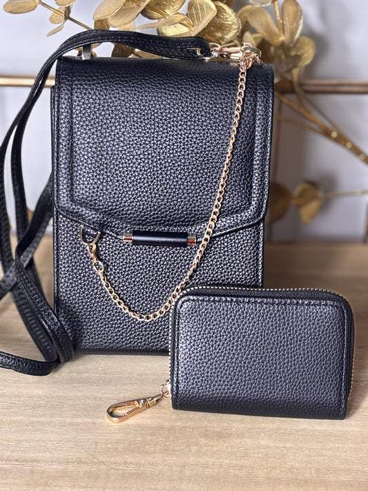 Sac & porte monnaie noir