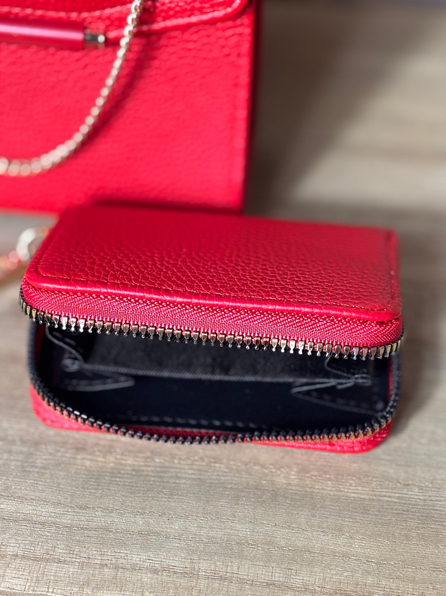Sac & porte monnaie rouge