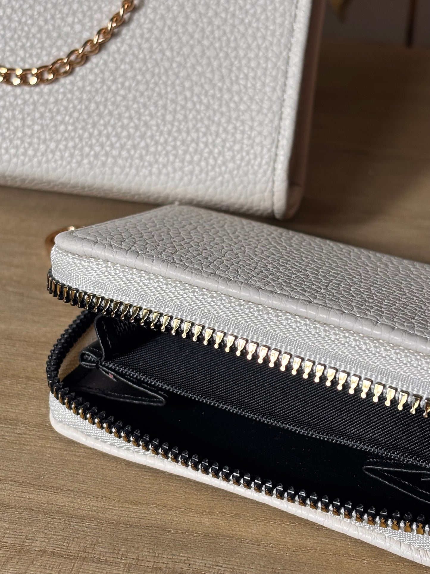 Sac & porte monnaie blanc