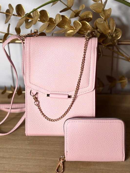 Sac & porte monnaie rose