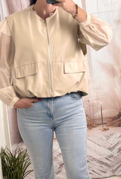 Veste simili beige