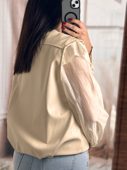 Veste simili beige