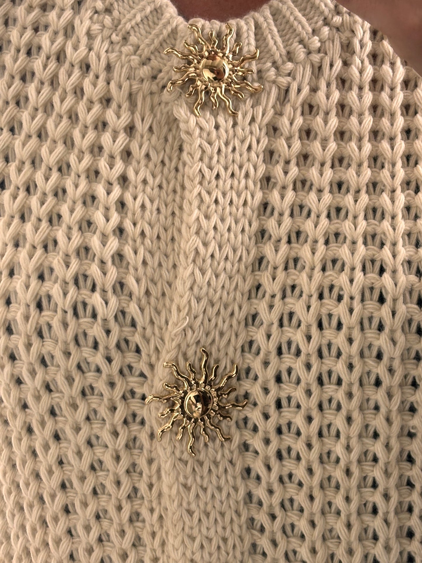 Gilet maille beige