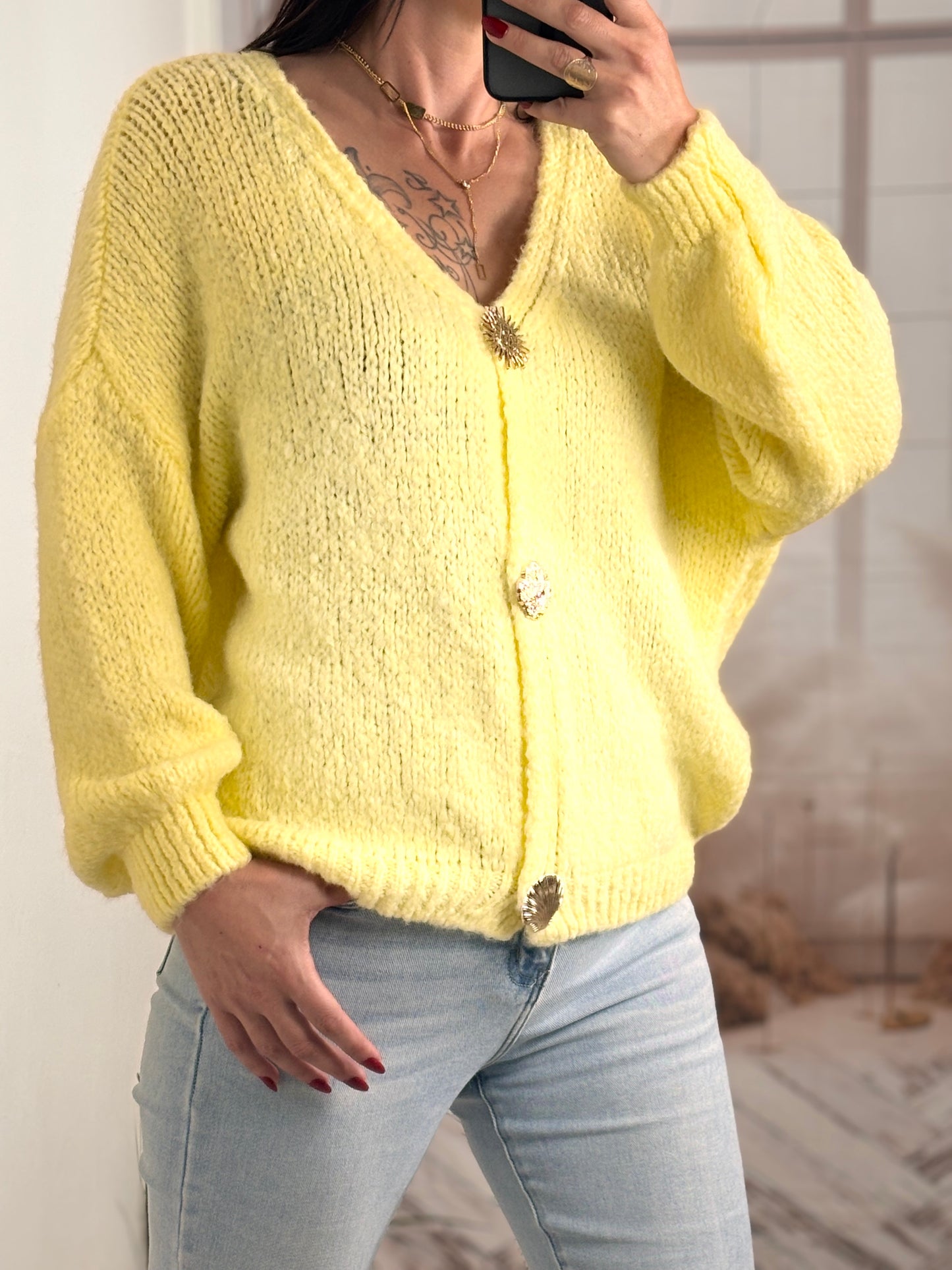 Gilet 3 broches jaune