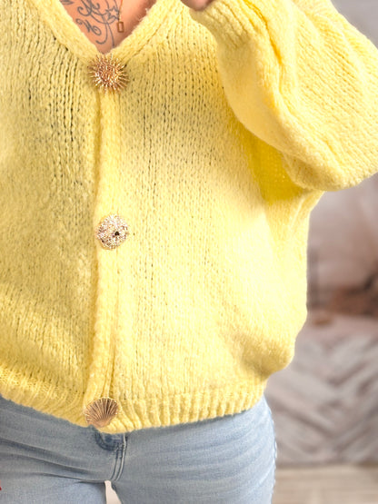 Gilet 3 broches jaune