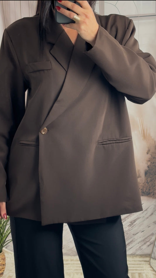 Blaser oversize marron