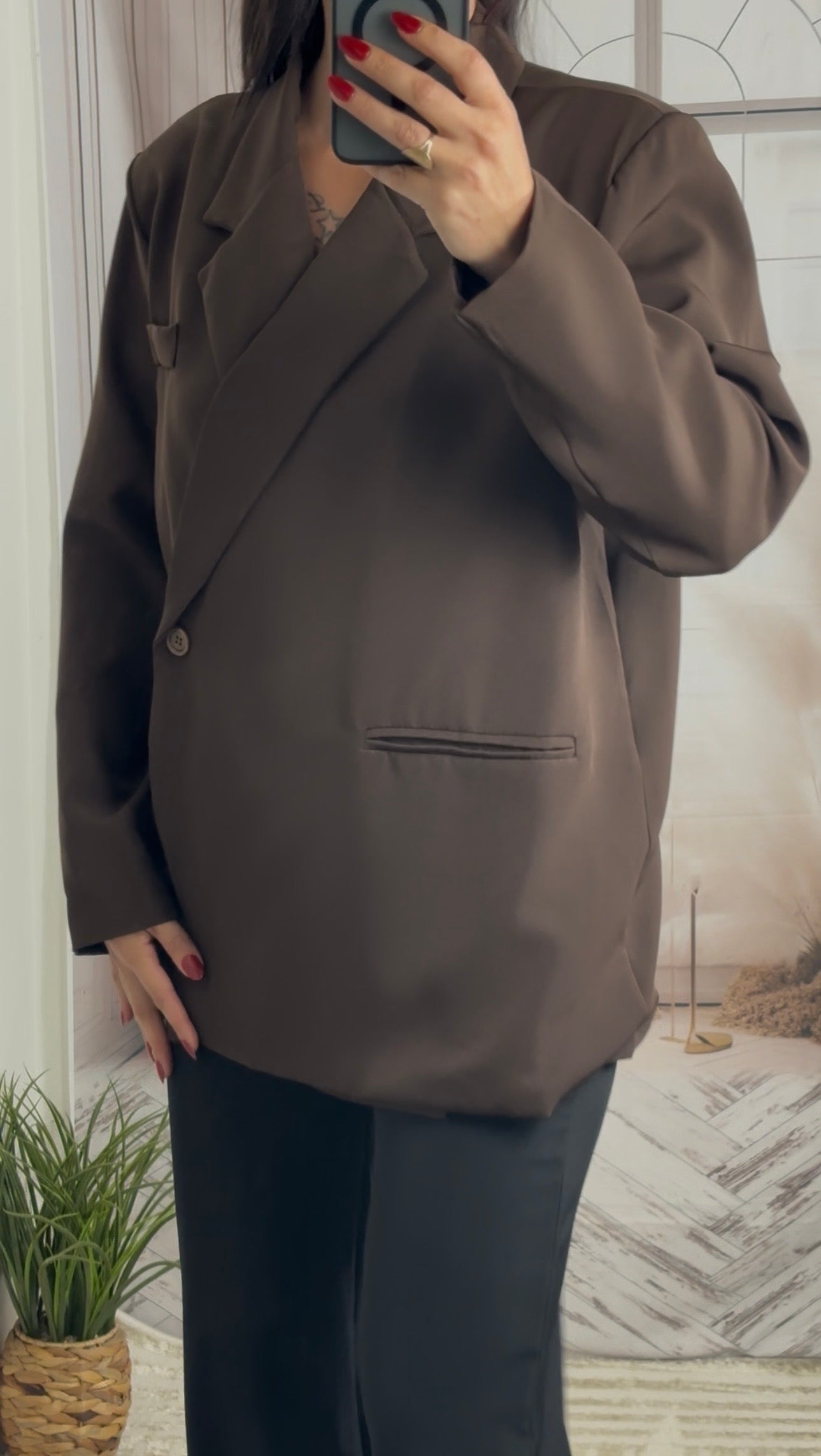 Blaser oversize marron
