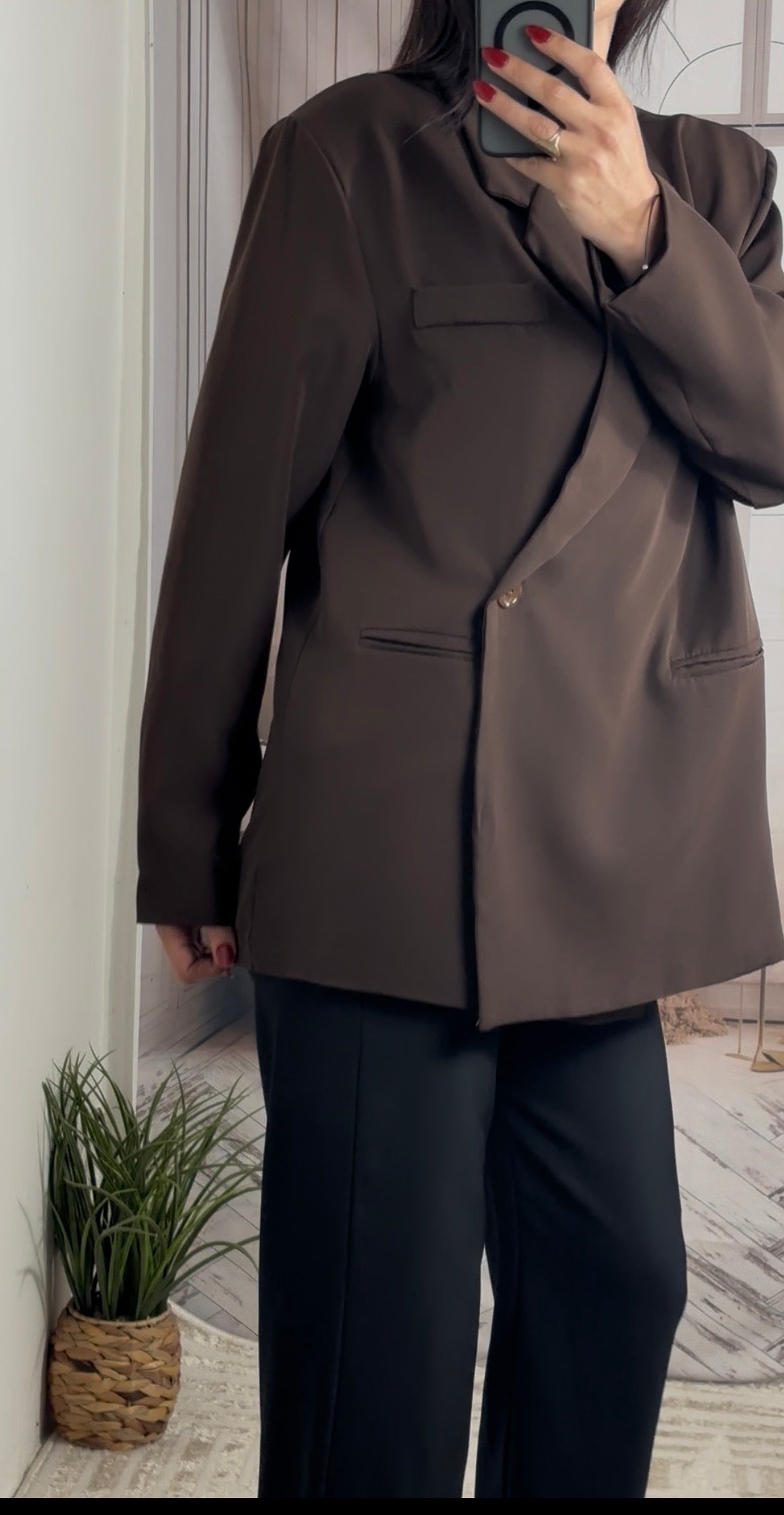 Blaser oversize marron