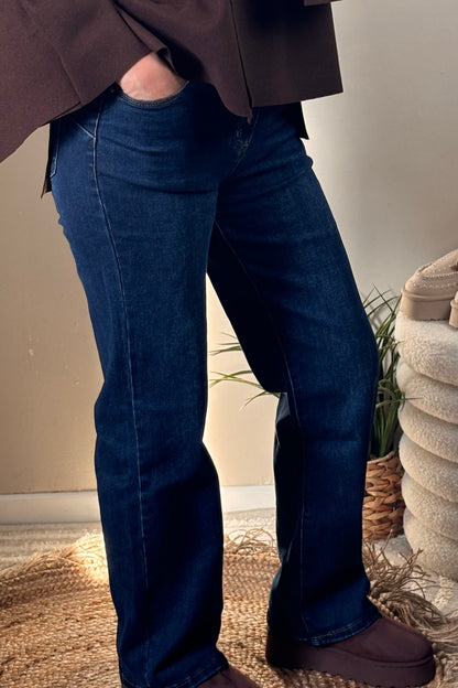 Jeans wide leg & push up