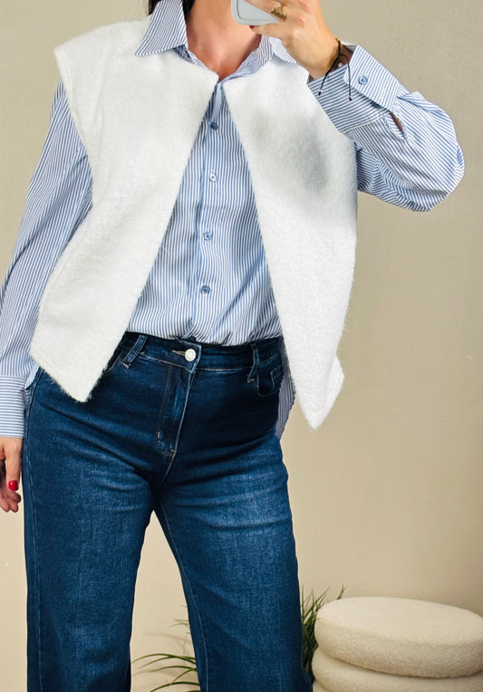 Gilet sans manche blanc