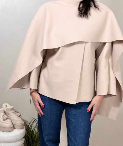 Cape écharpe beige
