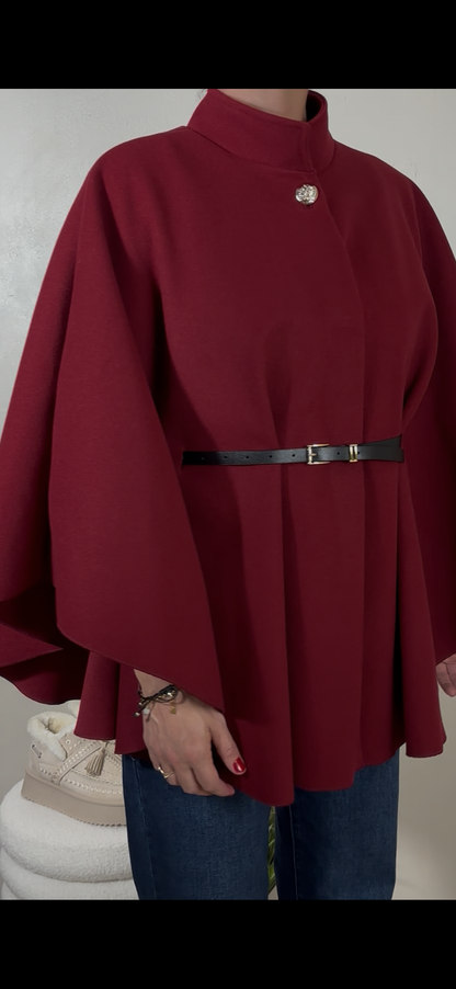 Poncho bordeau