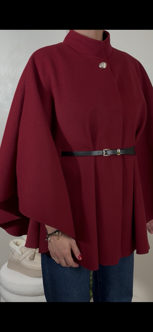 Poncho bordeau